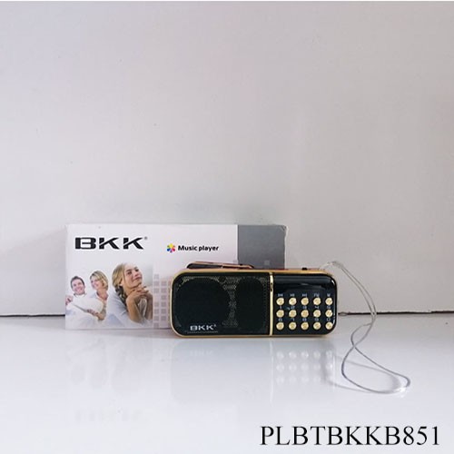 Loa nghe nhạc đa năng BKK B851 hỗ trợ 2 khe thẻ nhớ - Pin khủng 4400mah (Đen đỏ)
