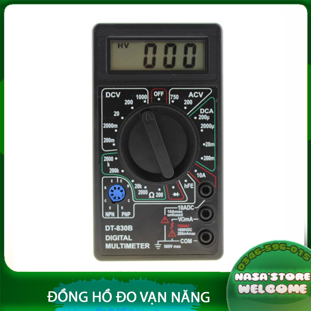 🏅🏅  Đồng Hồ Vạn Năng Bỏ Túi DT-830-B Đã Có Pin 9V