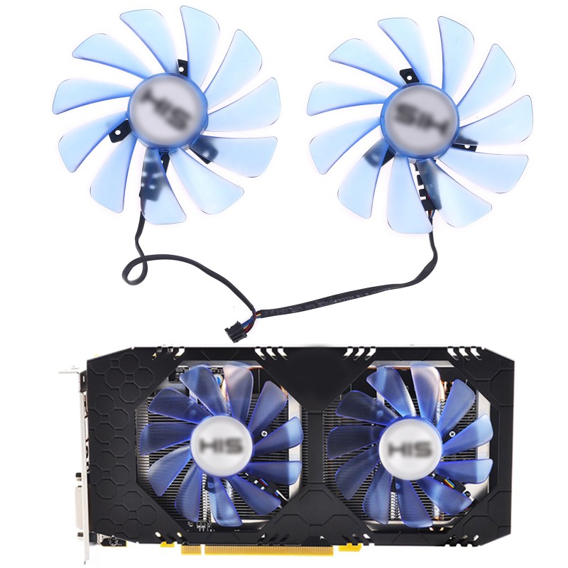 Set 2 Quạt Làm Mát Máy Tính 95mm Fdc10U12S9-C Cf1010U12S Gpu Rx 580 Rx590 His Rx580 Iceq Rx570