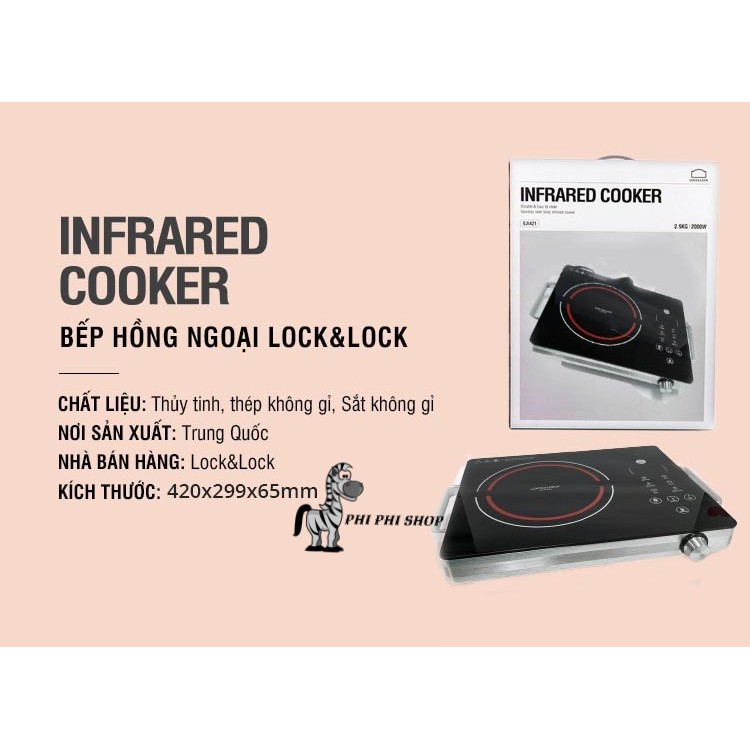 Bếp hồng ngoại Lock&Lock EJI341 công suất 2000w
