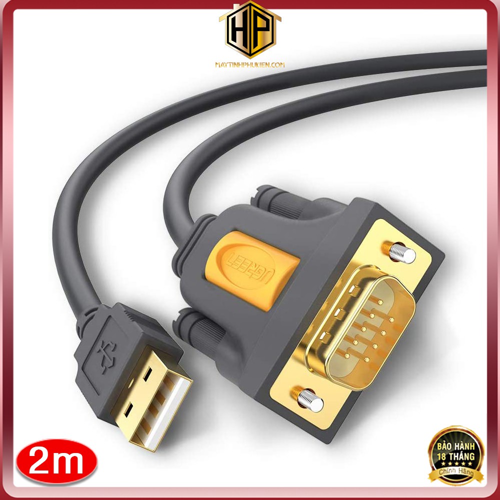 Ugreen 20222 - Cáp chuyển đổi USB 2.0 ra COM RS232 dài 2m chính hãng