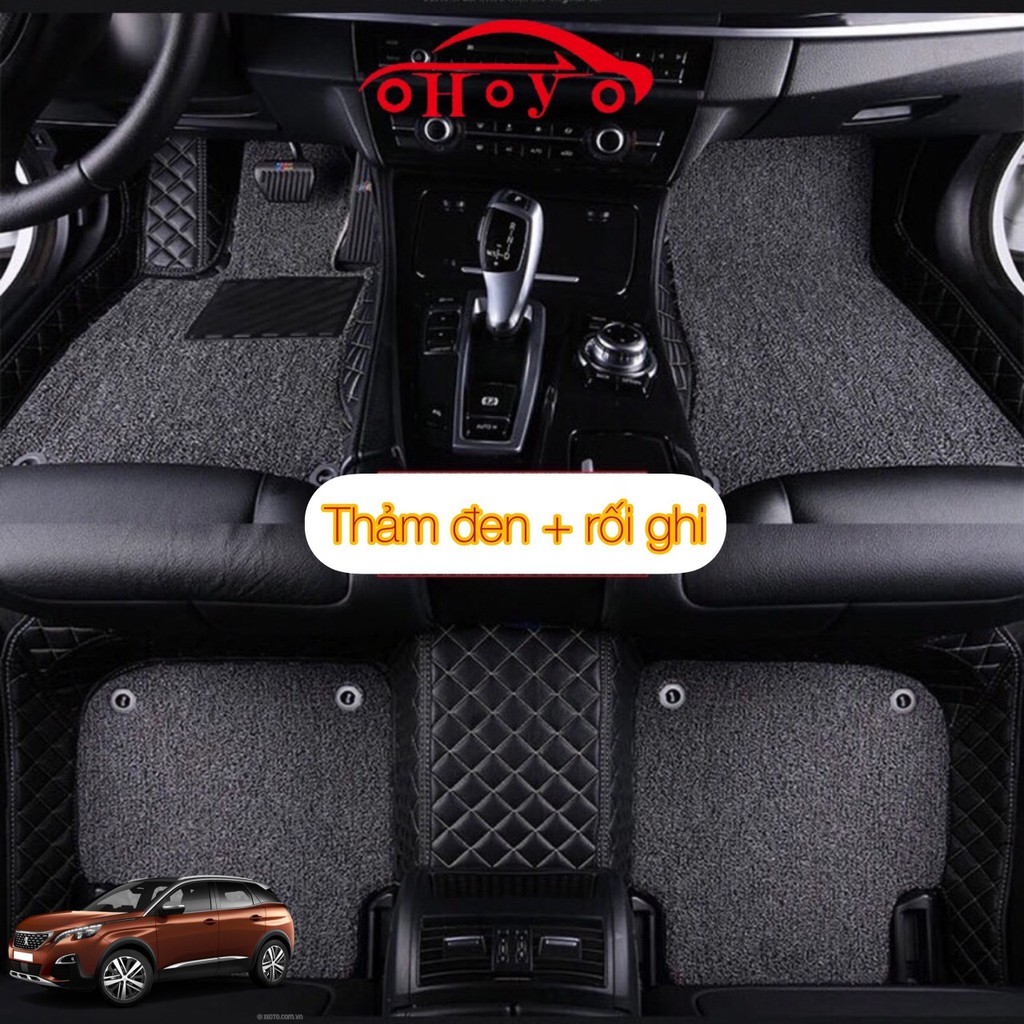 Thảm Lót Sàn Ô Tô Da Pu Kèm Thảm Rối Chống Bẩn Cho Peugeot 3008 2019 - 2020