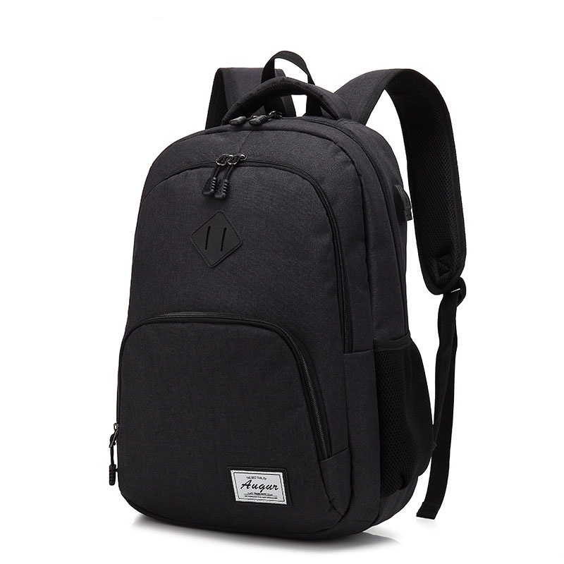 IELGY Vintage Men's Blue/Black Oxford Canvas Travel Backpack