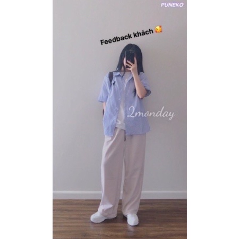 QUẦN NÂU TÂY CHOCO ỐNG RỘNG CULOTTES KHÔNG CÓ CHUN SAU ( ảnh thật/video)