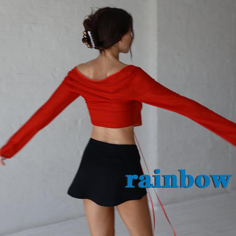 Áo Croptop Vải Lưới Xuyên Thấu Đan Dây Y2K Gợi Cảm Cho Nữ