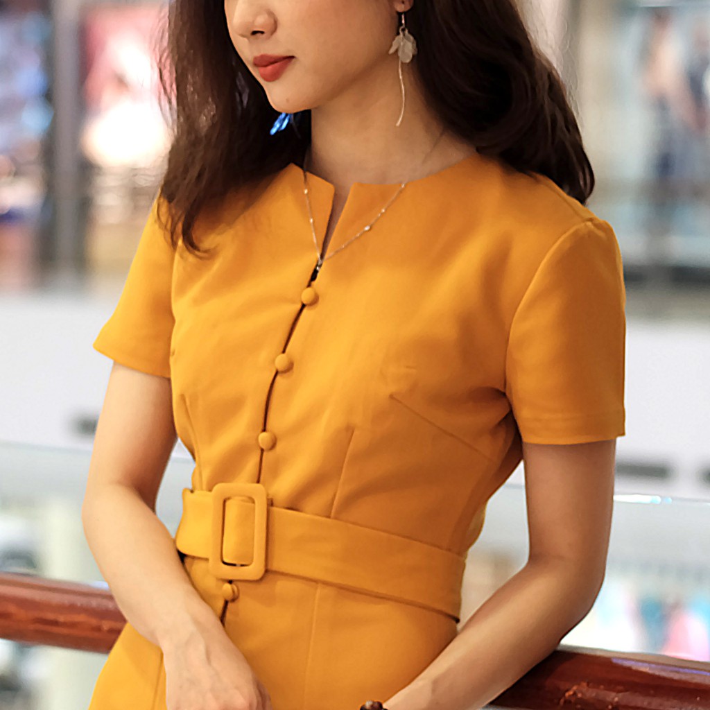 Đầm váy dáng suông màu vàng YELLOW CLOUD DRESS | ÁNG MÂY VÀNG