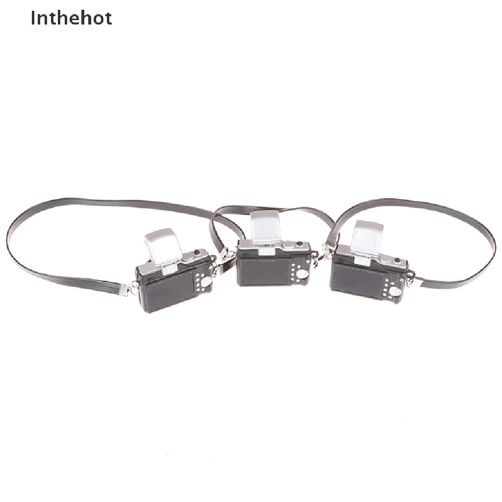 Mô hình máy ảnh mini có đèn flash trang trí nhà búp bê