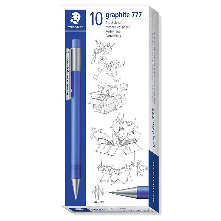 Bút chì kim STAEDTLER 777 cỡ nét 0,5mm (5 màu thân) hàng chính hãng