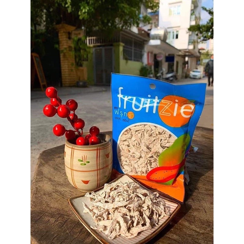 Gói ô mai giun xí muội vị chua sợi đu đủ Fruitzie Thái Lan Date mới