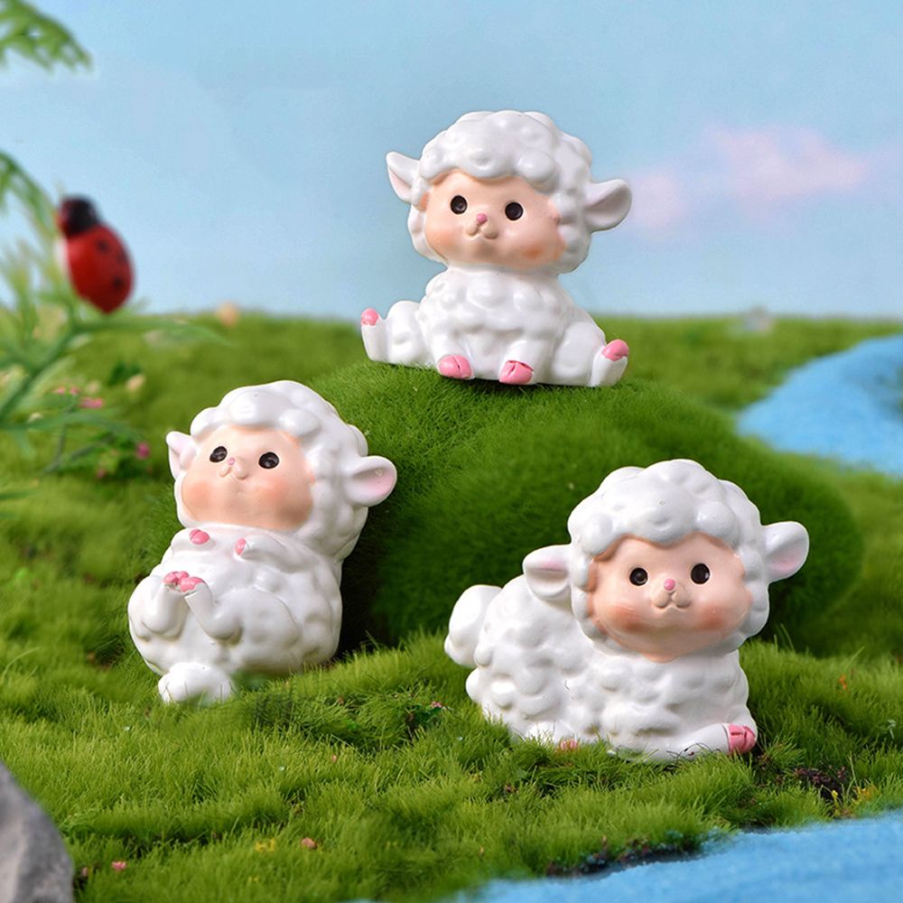 BEAUTY Accessories Micro Landscape Handicrafts Animal Model Sheep Figurines Little Statue DIY Bonsai Ornament Home Decoration Fairy Garden Miniature Dairy Sheep