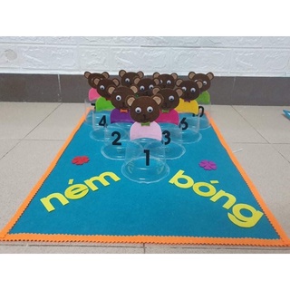 Đồ chơi góc vận động mầm non - Ném bóng bằng nỉ