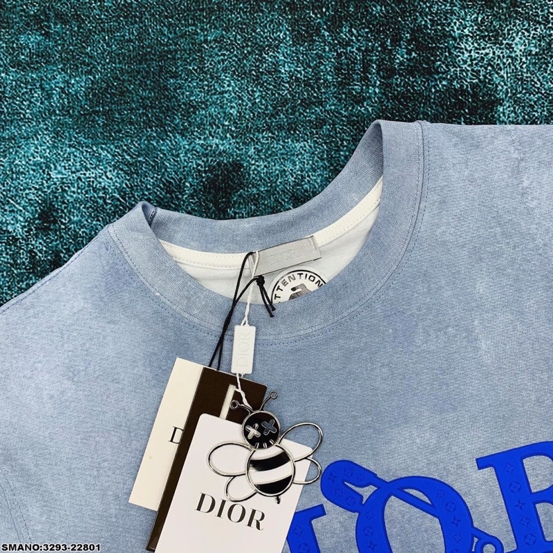 Áo phông xanh nam nữ dior phiên bản spf chất đẹp