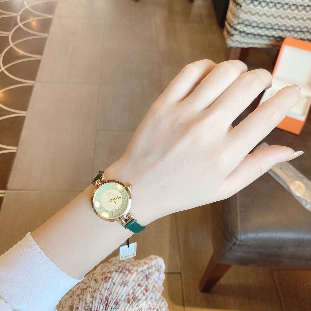 Đồng hồ nữ Julius Hàn Quốc JA-864B dây da (Xanh Rêu) | BigBuy360 - bigbuy360.vn
