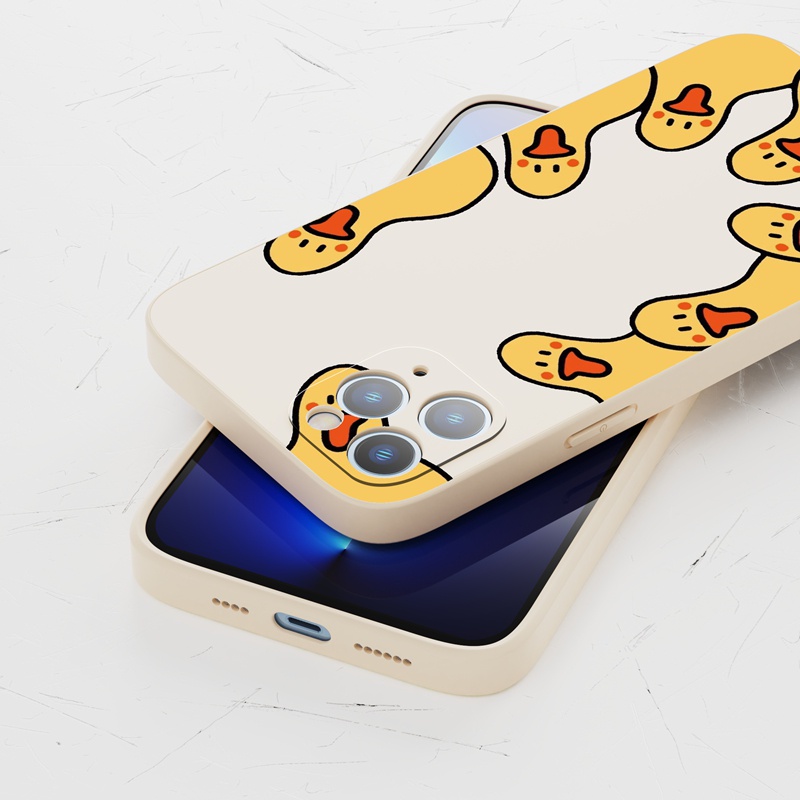 Ốp lưng iphone Ốp điện thoại Suntaiho silicone in hình chú vịt thích hợp cho iPhone 13 12 11 Mini Pro X XR XS Max 7 8 Plus