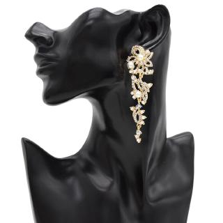 Women Elegant Crystal Rhinestone Long Drop Earrings Jewelry 4871