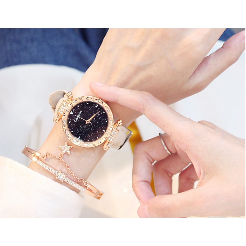 Đồng hồ nữ đính đá ULA BOUTIQUE phong cách Hàn Quốc trẻ trung năng động