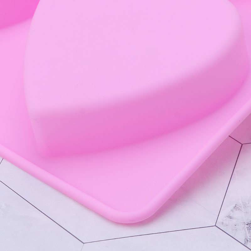 Khuôn Silicone Làm Bánh Kẹo 4 Ngăn Hình Trái Tim