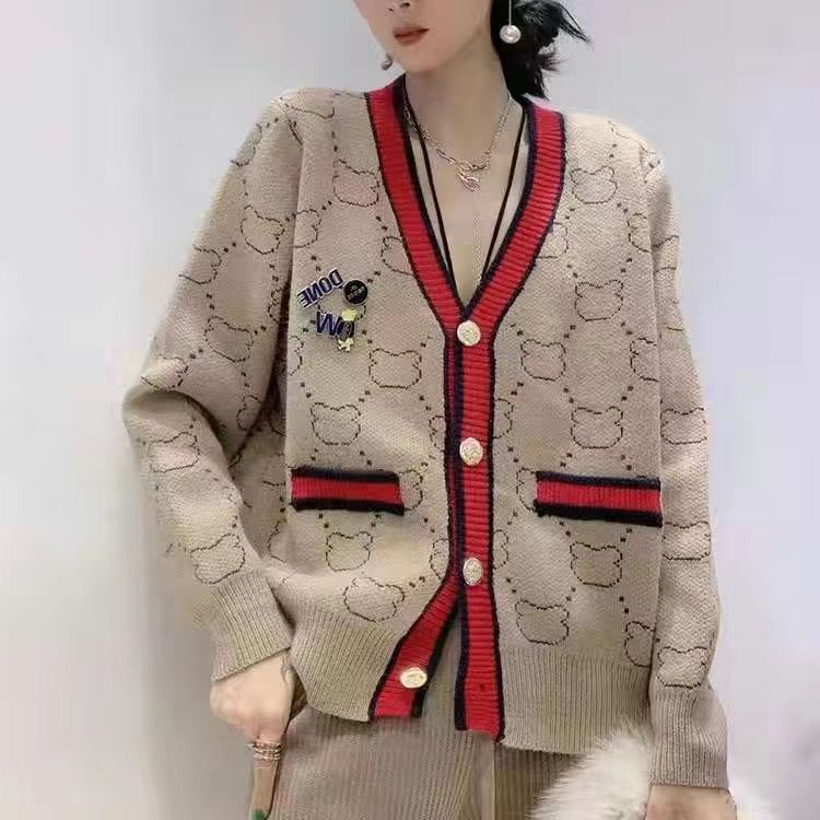 Korean fashion women's knitted jacket cardigan sweater