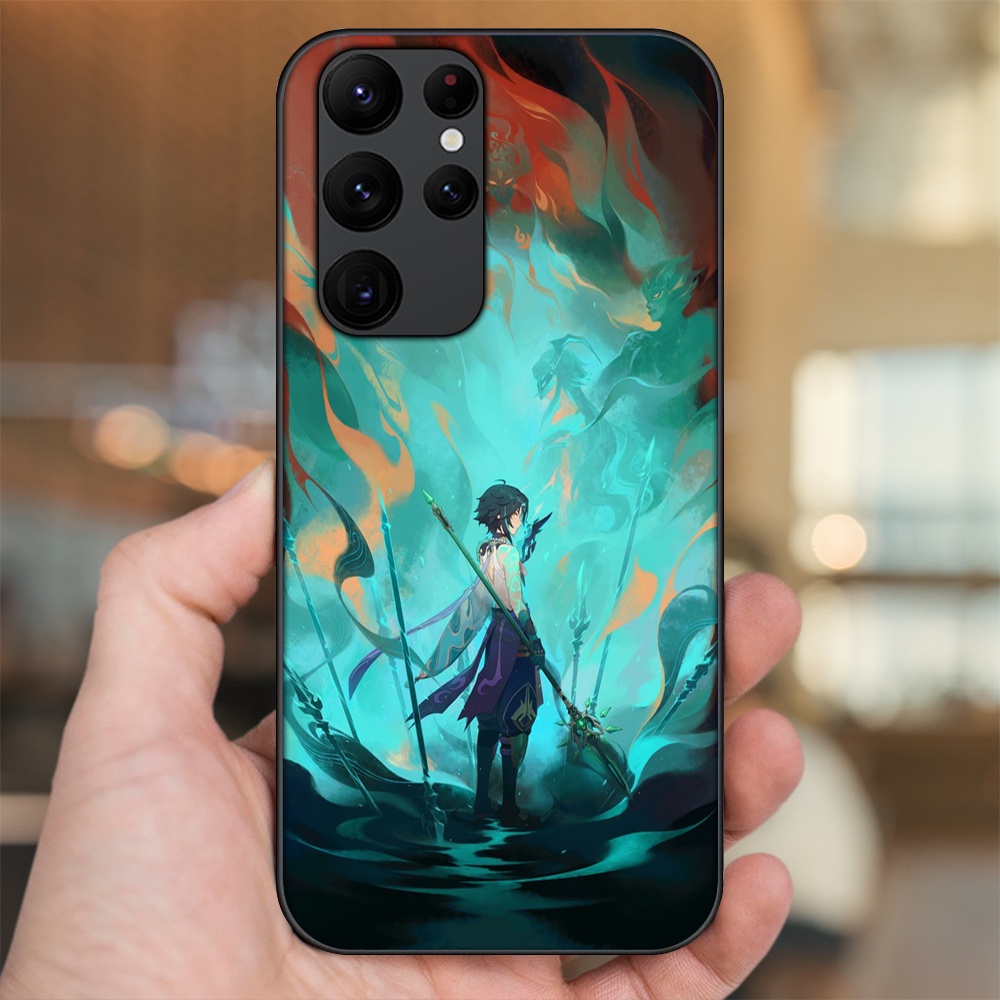 Ốp lưng Samsung S20 Ultra viền đen in hình Xiao Genshin Impact