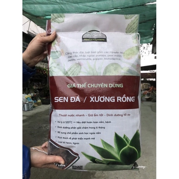 Giá thể chuyên dùng cho sen đá- xương rồng bao 12dm3 (khoảng 4kg)