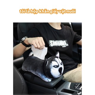 Túi đựng giấy ăn mặt thú 3D
