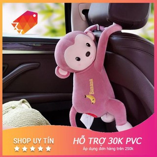 [ Giá sock ] Túi Đựng Khăn Giấy Trên Oto Hình Khỉ Cực Dễ Thương