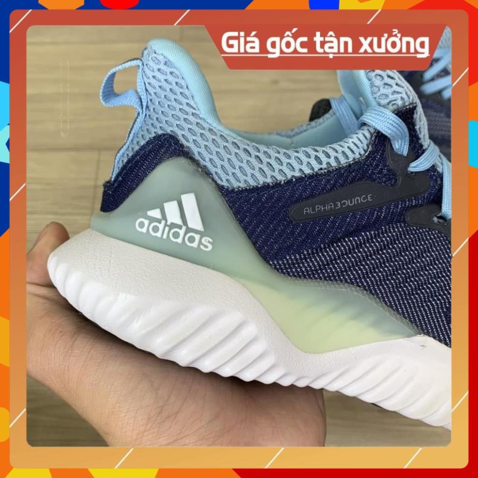 [FreeShip+Giá Hủy Diệt] Giầy Alphabounce xịn sò Full phụ kiện, Giày Sneaker Alphabounce xanh dương , Hót trend