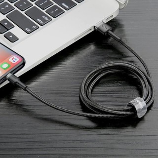 Cáp sạc Baseus bọc dù Cafule Lightning2.4A, CHỐNG GẬP ĐỨT