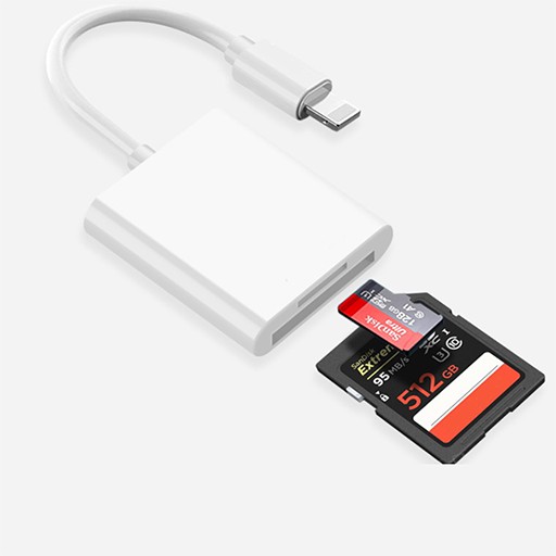 Đầu đọc thẻ OTG SD Micro SD [Chính Hãng] cho iphone ipad lightning ios