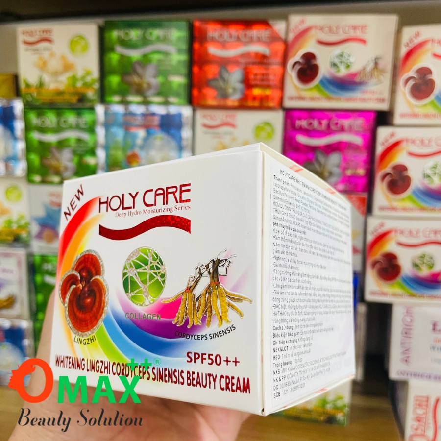 KEM HOLYCARE ĐÔNG TRÙNG - LINH CHI 9 TÁC DỤNG 20G - MỜ THÂM NÁM - NGỪA LÃO HOÁ