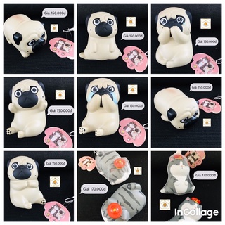 Squishy mèo hoàng thượng và chó nô tài nhiều biểu cảm siêu đáng yêuu