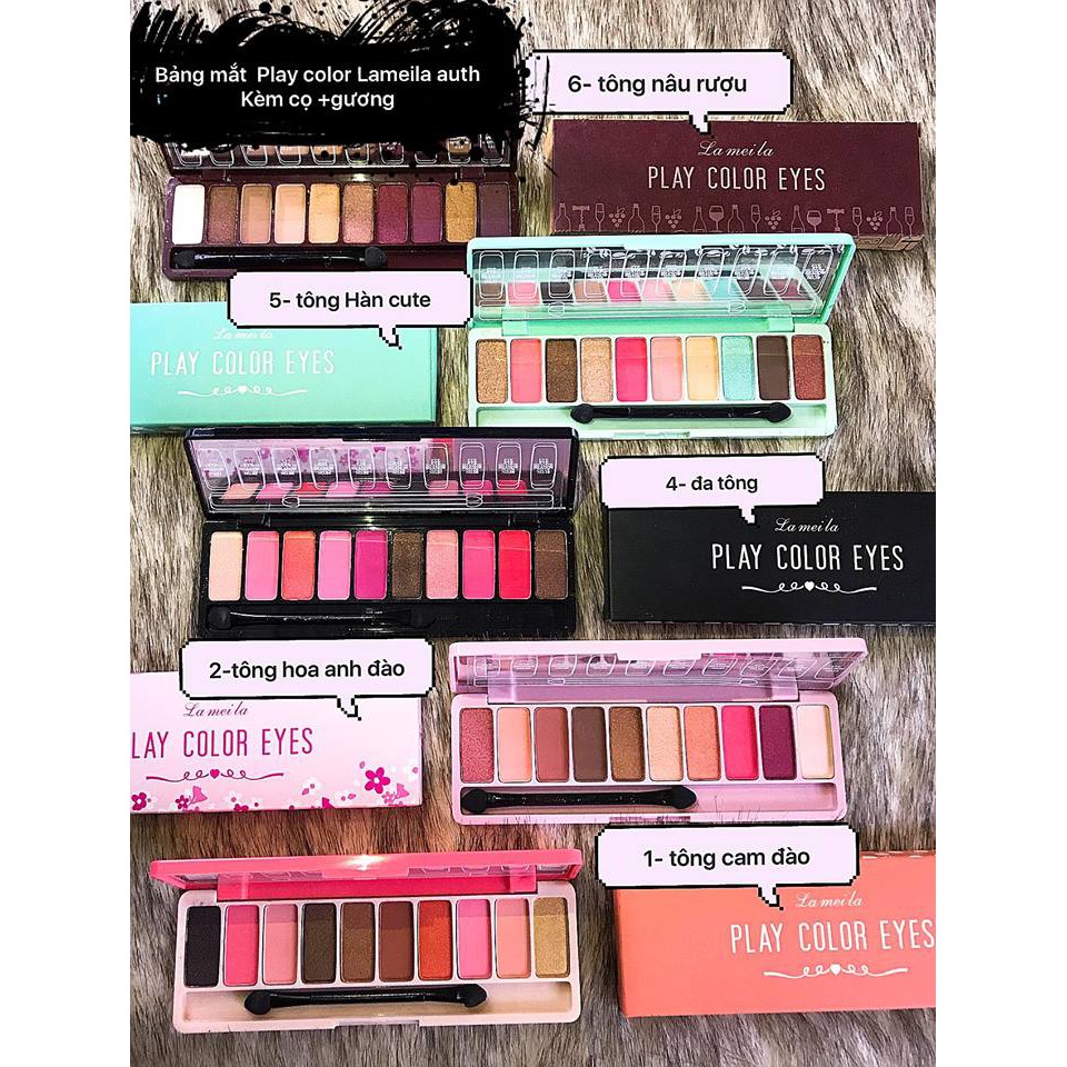 Phấn mắt 10 ô Play Color Lameila kèm cọ sỉ tốt 15k | BigBuy360 - bigbuy360.vn
