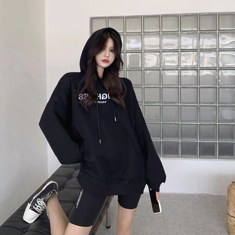 Áo khoác nỉ  Áo khoác hoodie nam nữ đẹp form rộng Unisex chất nỉ quảng châu 2 lớp dày dặn - LUXCY