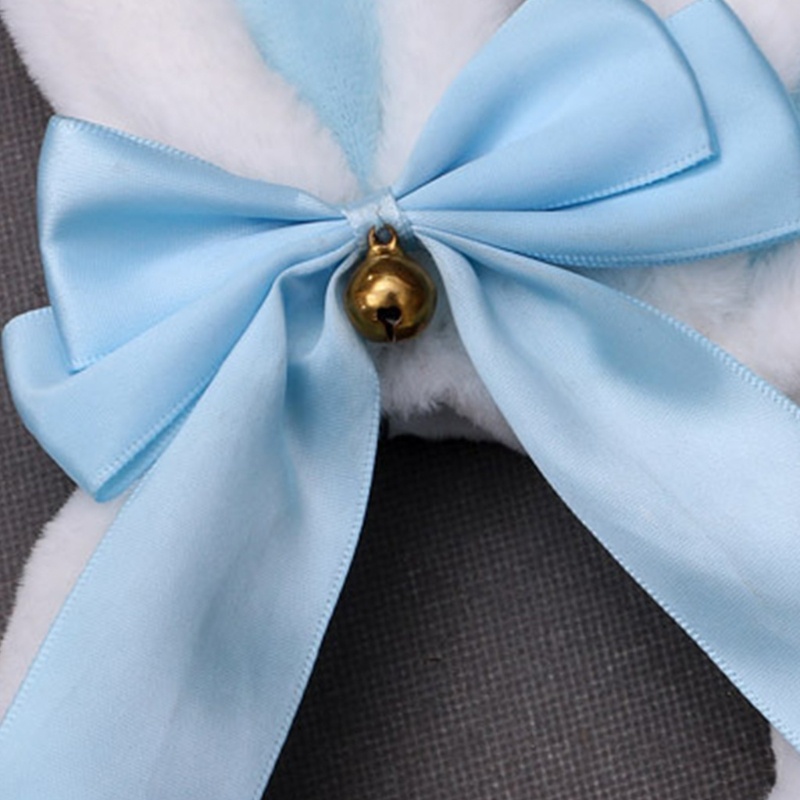 Băng Đô Tai Thỏ Lông Đính Đá Phong Cách Lolita