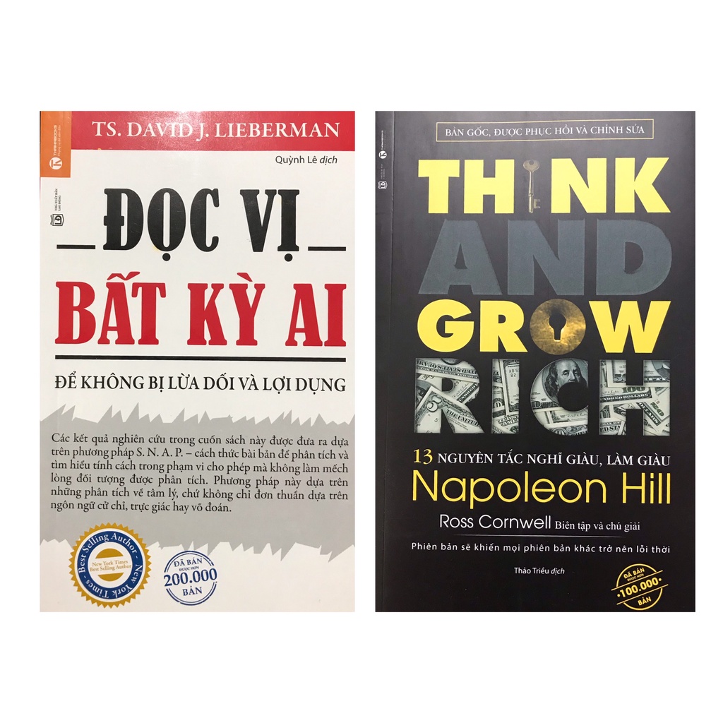 Sách - Combo Đọc vị bất kỳ ai + 13 nguyên tắc nghĩ giàu làm giàu