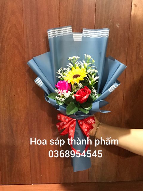 [ GIÁ HỦY DIỆT ] BÓ HOA SÁP THƠM VĨNH CỬU  3 BÔNG .CÁCH BÓ ĐẸP .SANG TRỌNG .DÙNG TẶNG NGƯỜI THÂN YÊU