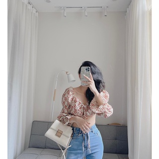 Áo croptop hoa nhí dài tay Samhyewear