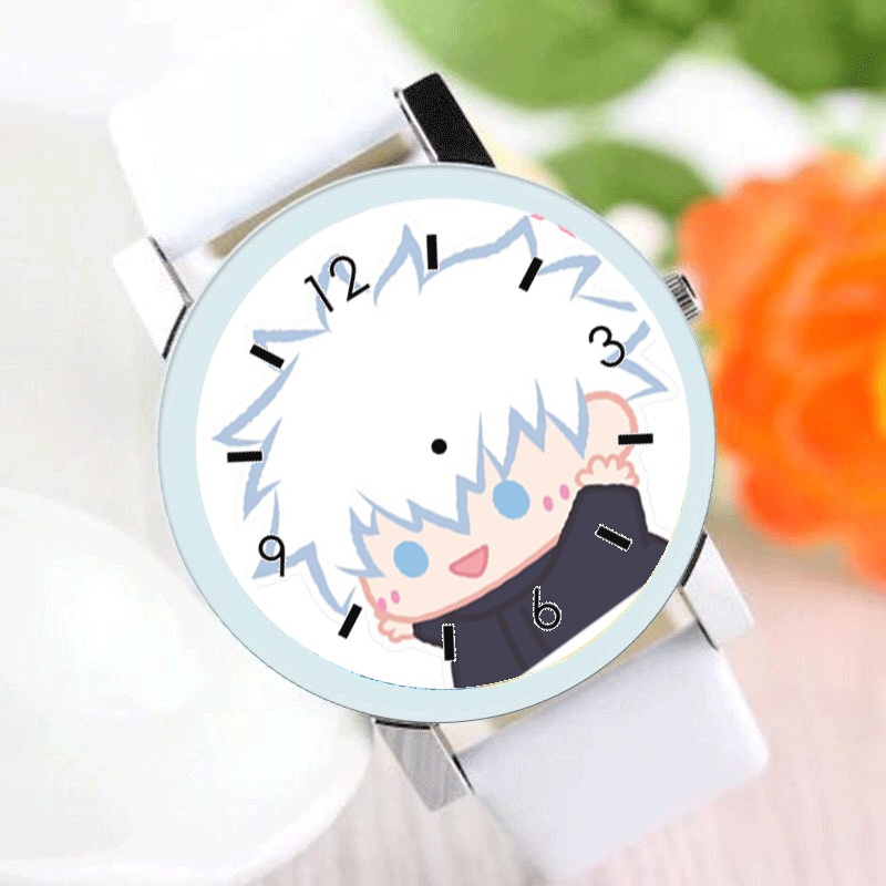 Đồng hồ đeo tay nam nữ in hình JUJUTSU KAISEN VER TẬP THỂ DỤC anime chibi xinh xắn