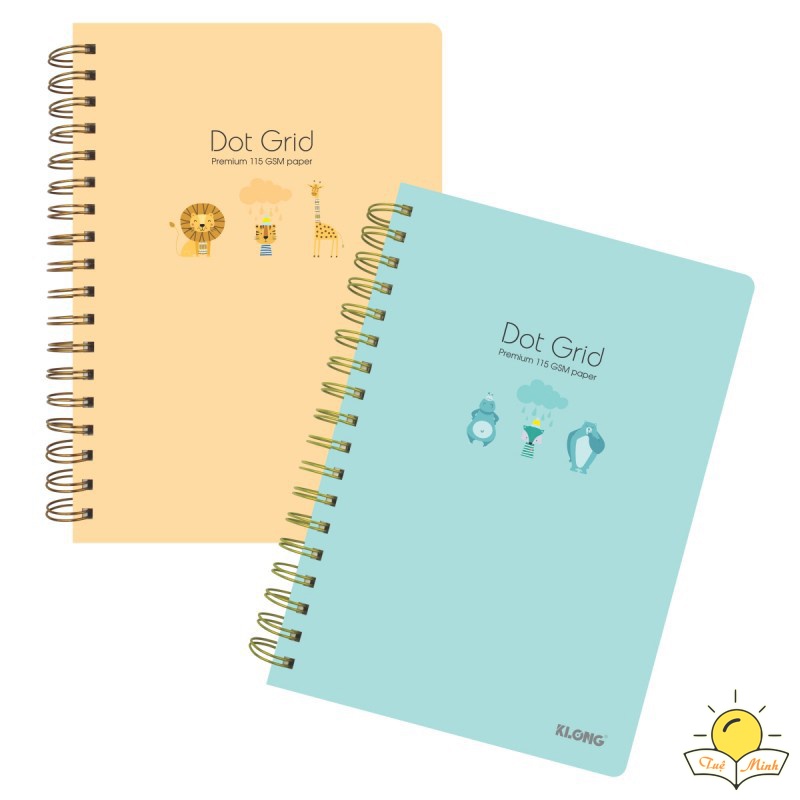 Sổ Klong B5 200 trang giấy chấm dotgrid MS 960 sổ bullet journal Vở lò xo kép Klong