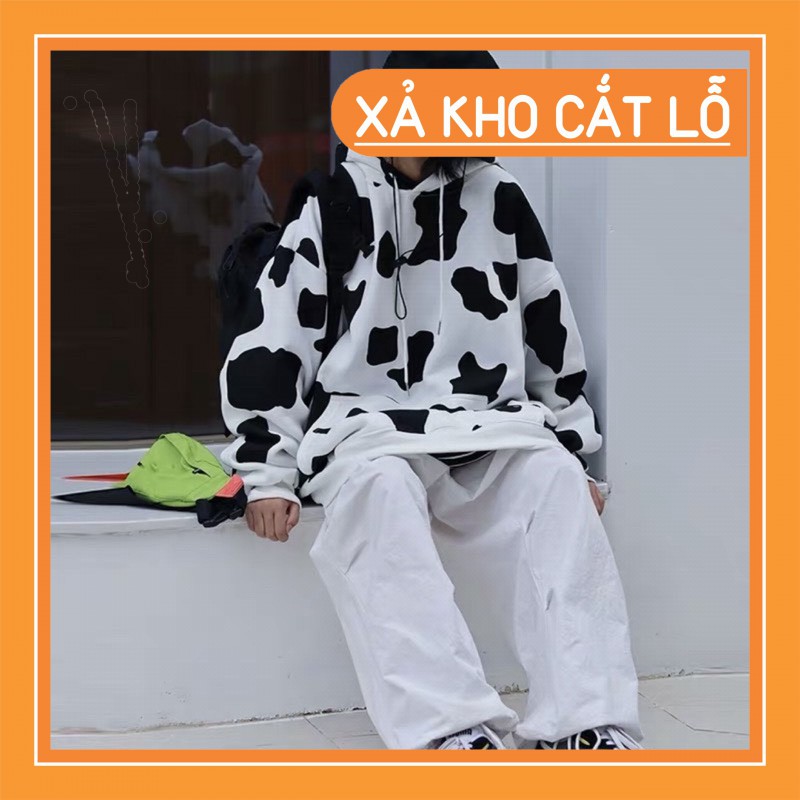 💖 MẪU HÓT 💖 Áo hoodie bò sữa unisex form rộng họa tiết bò sữa cực đẹp thời trang năng động, Áo Bò Sữa Có Mũ