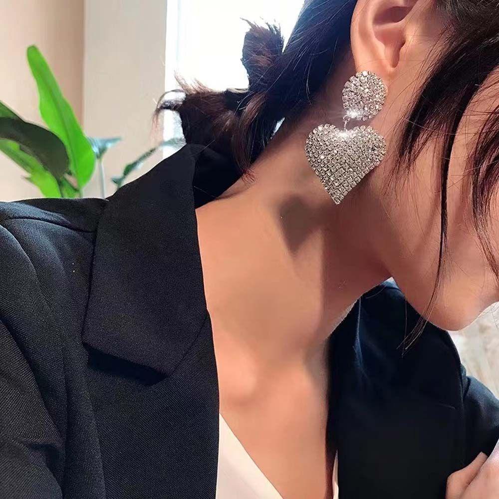 DANILO Bông Tai Dáng Dài Đính Đá Lấp Lánh Thời Trang Sang Trọng Cho Nữ