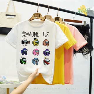 Áo thun unisex in hình game among us play team impostor tay ngắn tay lỡ siêu hot