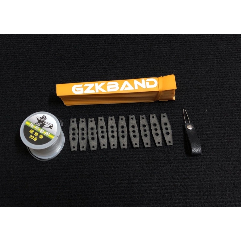 1 mét dây thun ná cao su chính hãng GZK Band màu vàng cắt sẵn tặng kèm phụ kiện