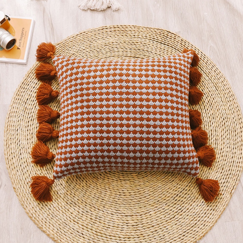 Vỏ Gối 10mk Phối Tua Rua Phong Cách Boho Bắc Âu Trang Trí Nhà Cửa / Ghế Sofa / Phòng Khách / Phòng Ngủ