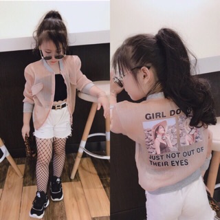 Áo khoác lưới Girl do cry cho bé gái