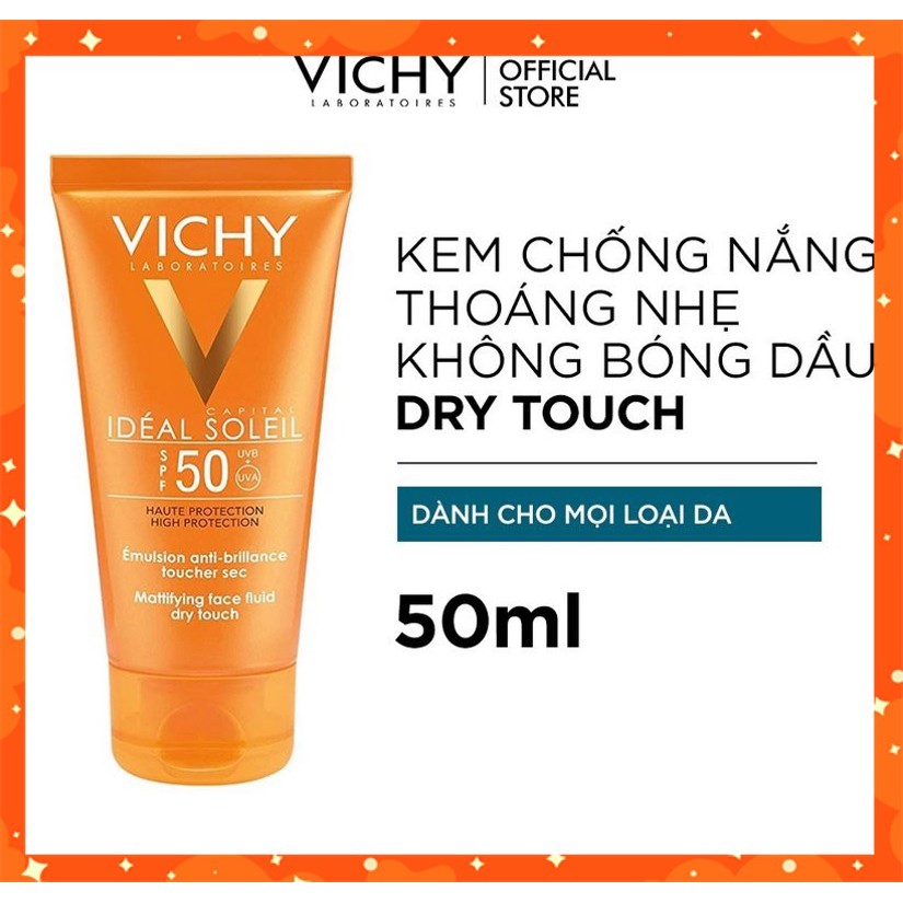 Kem chống nắng khổng nhờn rít Vichy SPF50 (60ml)