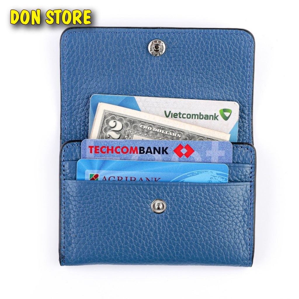 Ví/Bóp Mini Đựng Thẻ Card Da Bò Saffiano Siêu Bền Cao Cấp (BH - 12 Tháng)