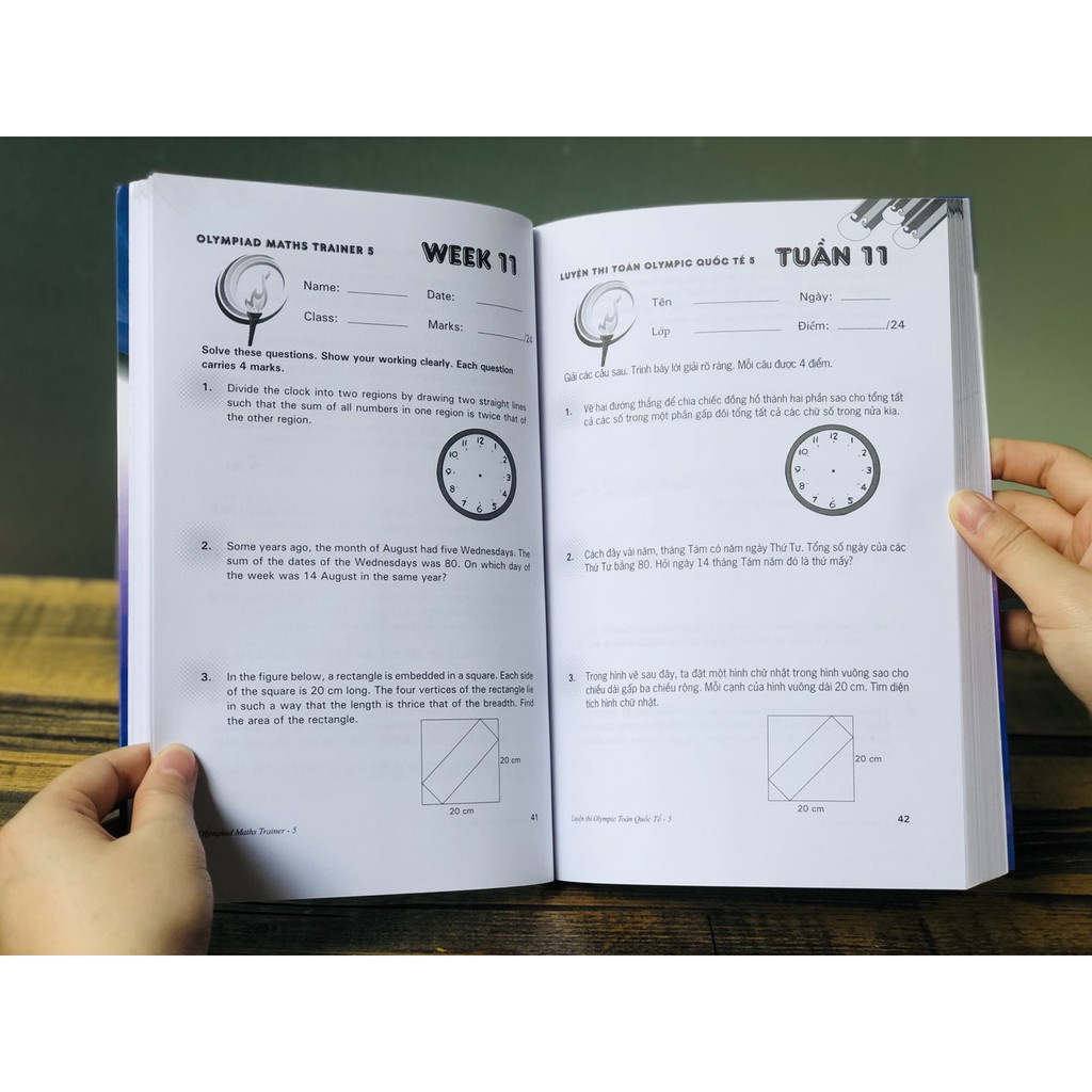 Sách: Đánh thức tài năng toán học và Luyện Thi Olympic - Combo 2 cuốn ( 11 - 13 Tuổi )