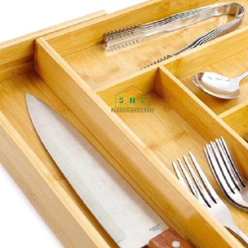 Ngăn chia tủ kéo bàn làm việc 6 ngăn và 2 ngăn Mở Rộng - SNF Bamboo and Craft