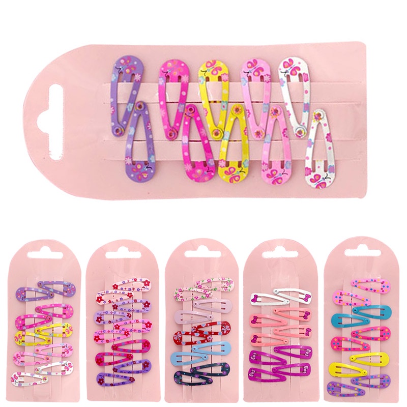 Set 10 kẹp tóc hình hoa xinh xắn cho bé gái